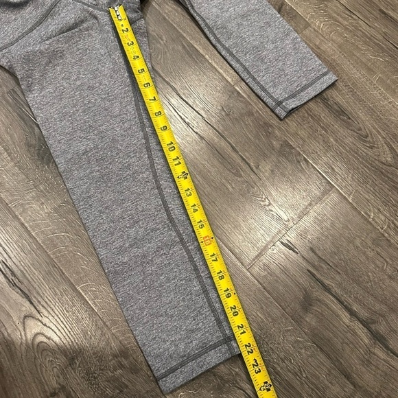Lululemon Wunder Under Crop Leggings Heathered Slate Gray Mid Rise Size 4 Yoga - Picture 7 of 10